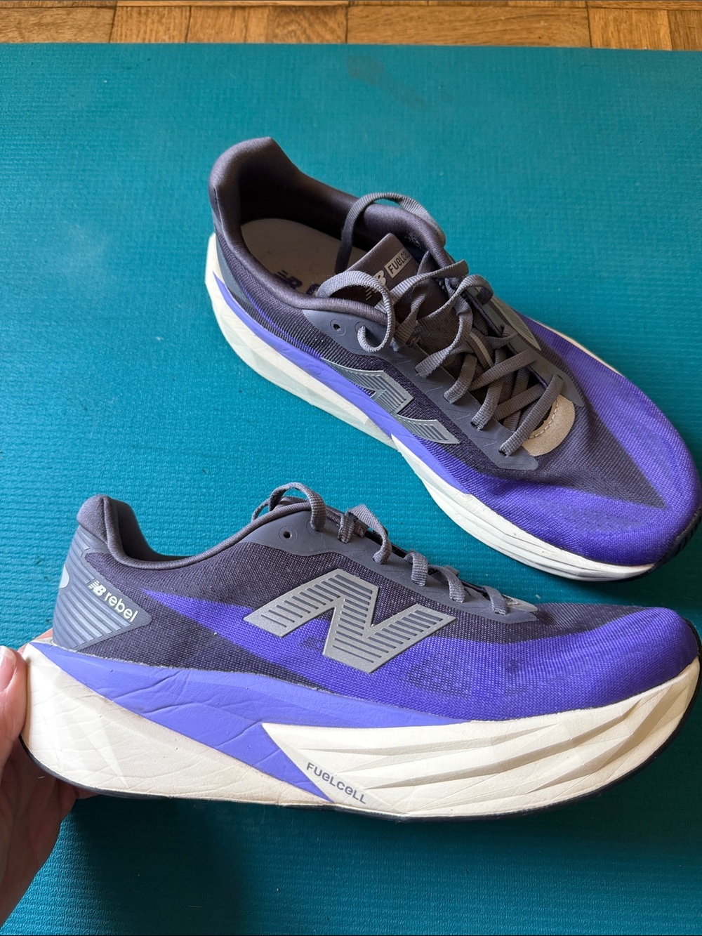 New Balance Women’s Rebel v5 Purple and Gray Running Shoes
